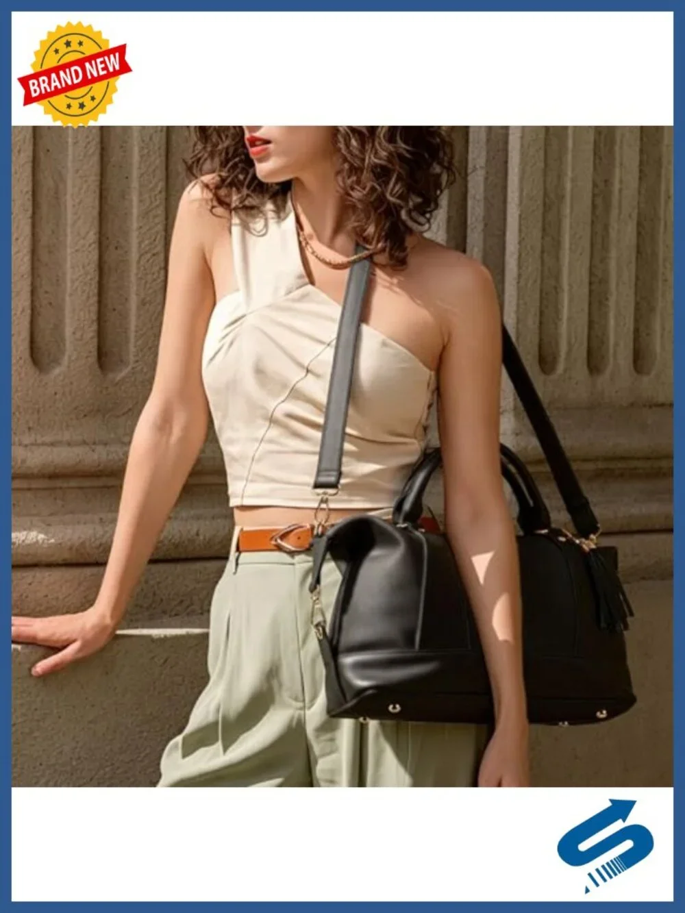 Vegan Leather Tote Satchel Purse Women's Top Handle Hobo Handbag Detachable